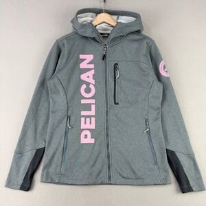 Pelican‎ Brewing Jacket Womens Small Full Zip Hooded Softshell Fossa Outerwear